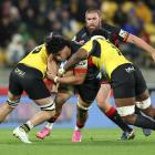 Chiefs forward Wallace Sititi in action during their Super Rugby Pacific semi-final against the...