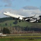 An Airbus A321 takes off from Dunedin Airport. PHOTO: GREGOR RICHARDSON