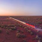 The Ghan makes its way across the Outback. PHOTOS: SUPPLIED