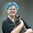 Gizmo the cat with volunteer Mel Knapp, who recently won the Fantastic Foster Family award at the...