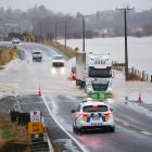 Flooding on State Highway 1 at Clarks Mill between Maheno and Oamaru in 2022. PHOTO: ODT FILES