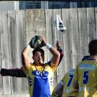 Hooker Ryusei Kato throws the ball in to the lineout for Valley earlier this season. PHOTOS: NIC...