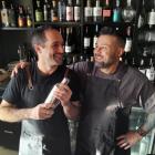 Nominated for outstanding bartender is Agustin Vijande (left) with  Cucina co-owner Pablo...