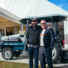 Forest Lodge Orchard and Rewind Aotearoa CEO, Mike Casey (left) and Destination Queenstown CEO,...