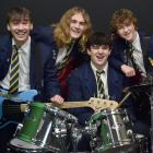 Taieri College pupils and Black Tomato Sauce members (from left) Matthew Harding, Chicane...