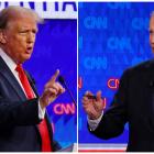 Republican presidential candidate former U.S. President Donald Trump and Democratic Party...