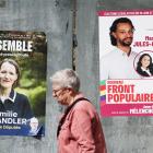 Election campaign posters in Magny-en-Vexin, northern France. Photo: Reuters 