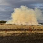 Evacuations were carried out in the Pukaki area after the grass and scrub fire on July 22. Photo:...