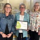 Central Otago Reap manager Bernie Lepper (centre) insists her ACE Aotearoa Leader of the Year —...