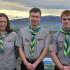 Alexandra Venturer Scouts (from left) Amy Pearson, 18, Connor McDowall, 19, and James Avenell, 17...