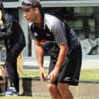 New Zealand bowler Sheldon Bagrie-Howley competes for New Zealand at a bowls tournament in June....