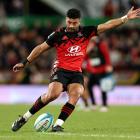 Richie Mo'unga during the Super Rugby Pacific final against the Chiefs in 2023. Photo: Getty Images