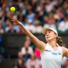 Lulu Sun's powerful serve has been a key weapon in her incredible run at Wimbledon. Photo: Getty...