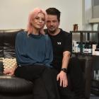 Klone Hair co-owners Danelle and Karl Radel sit in their Great King St salon after it was burgled...