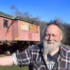 Waitati Valley Equestrian Centre owner Mark Spencer with a tilt-slab building from the Naylor...