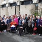 Former Oamaru Nurses’ Home residents gather outside the Brydone Hotel following their reunion...