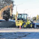 The Blackett/King Sts roundabout was removed to allow a stormwater upgrade to be undertaken....