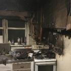 The  kitchen in a Heriot Row flat was badly damaged by fire. PHOTO: SUPPLIED