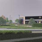 An updated concept image of the proposed Wānaka McDonald’s restaurant. Image: supplied/QLDC