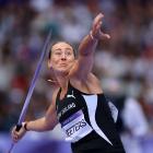 Tori Peeters, formerly of Gore, competes during the women’s javelin throw qualification on day 12...