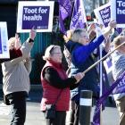 Access Community Healthcare workers launched industrial action yesterday outside their Macandrew...