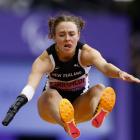 Anna Grimaldi, of Dunedin, competes in the T47 women’s long jump at the Paralympic Games in Paris...