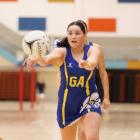 Dunedin shooter Ella Mackenzie sparks the attack against Christchurch in Auckland on Saturday....