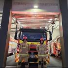 Queenstown volunteer fireys Chris Lindop, left, and Jesse Johnston are two of a four-strong...