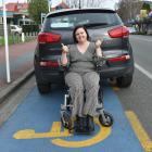 Wheelchair user Amy Taylor is thrilled that the fine for illegally parking in a mobility park has...