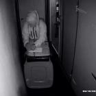 An offender stealing meat from the CBK Craft Bar &amp; Kitchen chiller. Photo: Supplied via Chris...