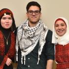 New Dunedin citizens (from left) Noor Alnabhani, Ahmed Alnabhani and Hana Alhamoedi at the...