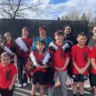 East Gore pupils showcased their Polyfest performance to (from left) Hokonui Rūnanga kaikaranga...