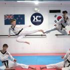 Taekwondo junior athletes (clockwise from top left) Cooper Gough, 15, Noah Smith, 17, Karl Bayne,...