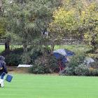 Homeless people’s tents pictured on the Oval in May are gone for now but charities say they could...