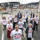 Dunedin Mayor Jules Radich and his councillors appeared in a photo shoot to express their concern...