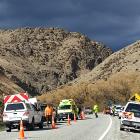 Emergency services at the scene of the crash. Photo: Regan Harris