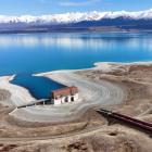 The Tekapo B power house, photographed earlier this month, is normally surrounded by the water of...