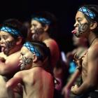 Te Kura Kaupapa Maori Otepoti perform during this year's Otago Polyfest. PHOTO: PETER MCINTOSH