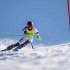 New Zealand skier Piera Hudson in action in the slalom during the Winter Games at Coronet Peak....