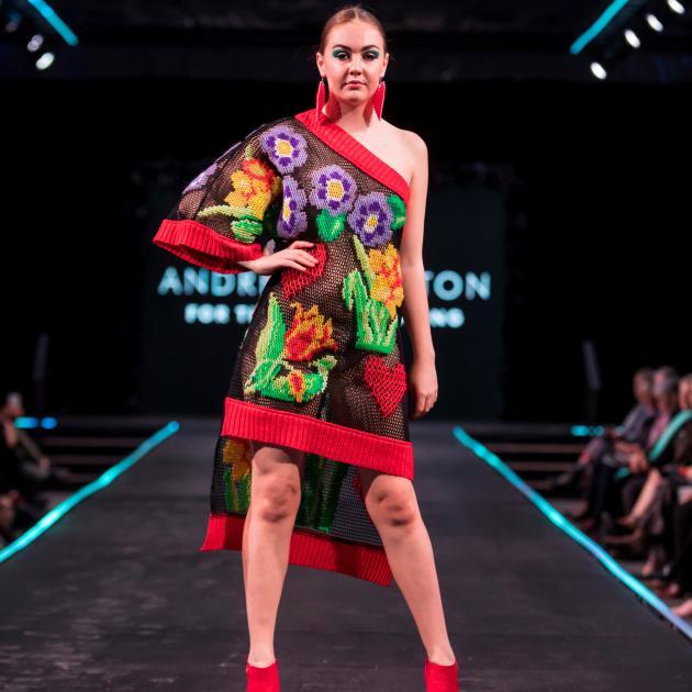 Sophie Mathias, of Alexandra, models Gore designer Andre Johnston’s winning garment ‘‘For the...