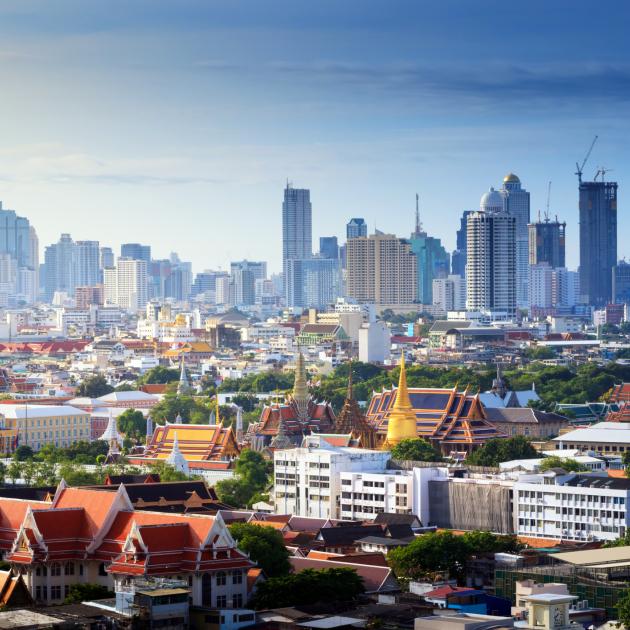 The city of Bangkok showing the Grand palace. Photo: Getty Images 