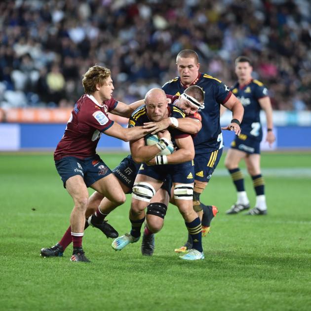 Loose forward Hugh Renton, pictured trying to get out of a Reds tackle last Friday, has been an...