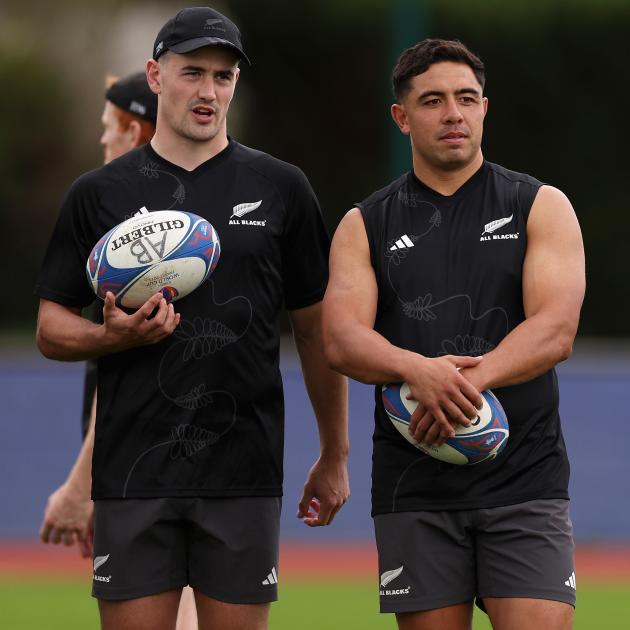 All Blacks Will Jordan and Anton Lienert-Brown. Photo: Getty Images