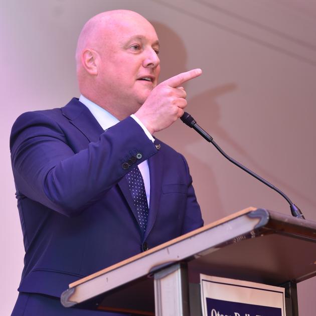 Prime Minister Christopher Luxon at the ceremony. Photo: Peter McIntosh