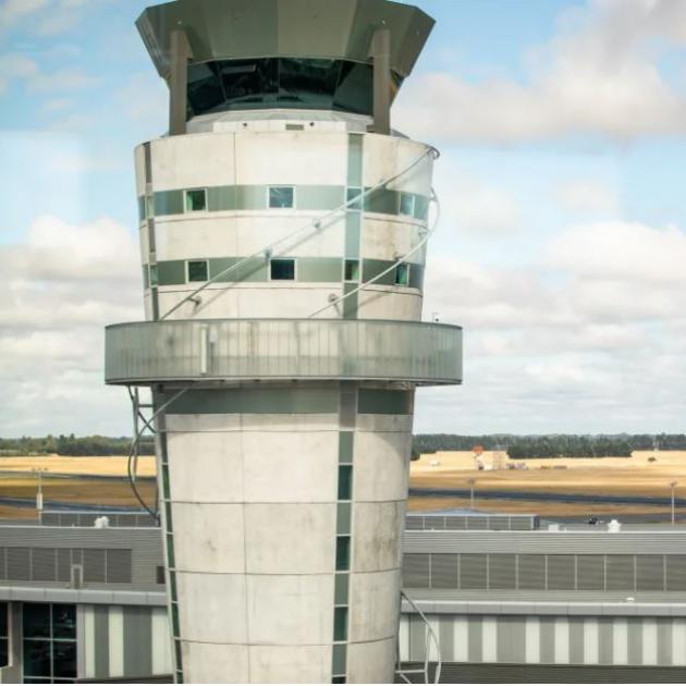 Control tower at Christchurch Airport. Photo: File / RNZ / Nate McKinnon