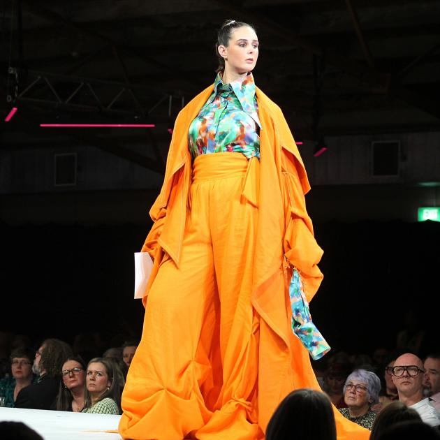 This design by Tegan Rose Vickery won the overall award at the Hokonui Fashion Design Awards....