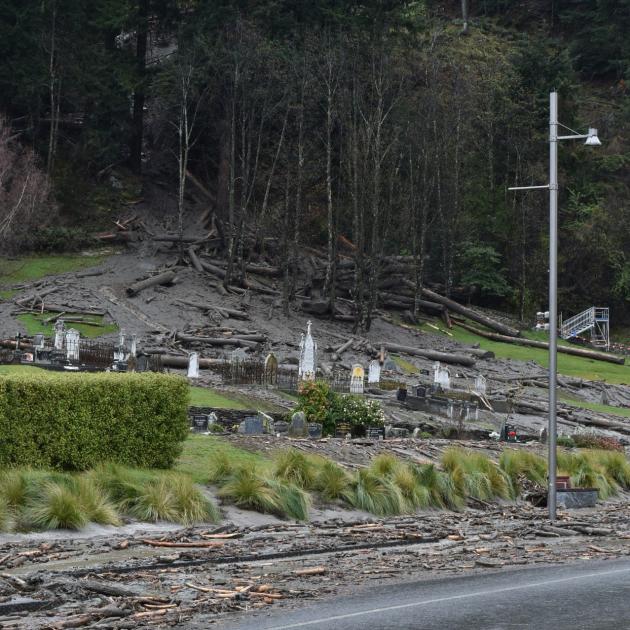 The damage done to the Queenstown cemetery last year. PHOTO: GREGOR RICHARDSON