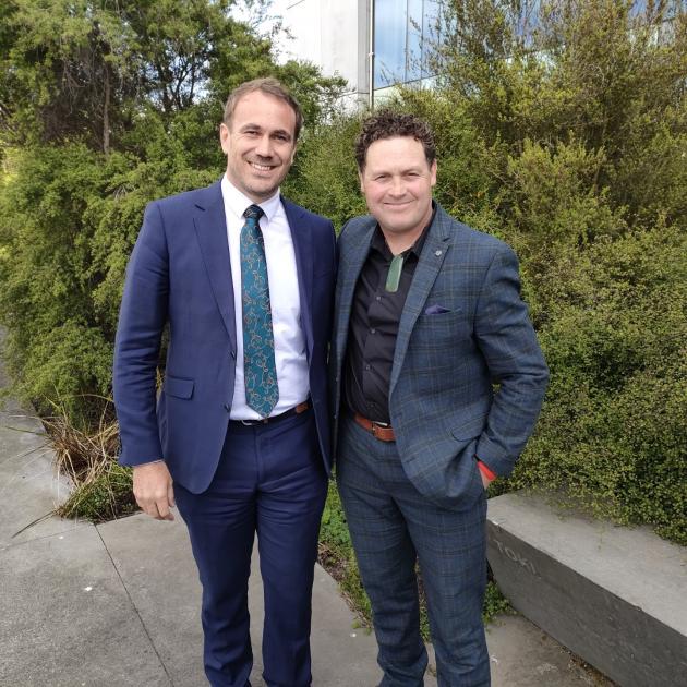 Environment Canterbury chairperson Craig Pauling (right) and deputy chair Deon Swiggs. Photo:...