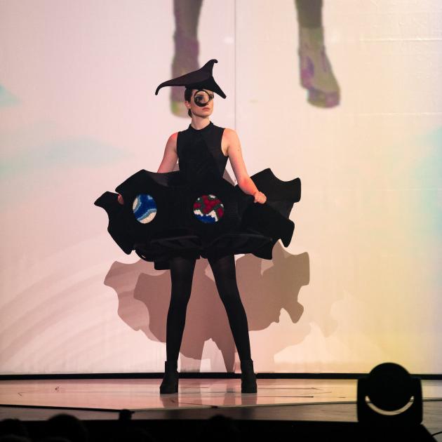 World of WearableArt entry The Diatomist by Dunedin designer Ruth Arkless is modelled at the...