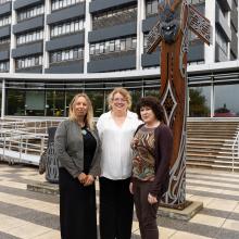 Award-winning wahine - from left to right, Associate Professor Dr Kelli Te Maihāroa, Principal...